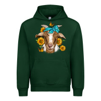 Forest Green sunflower bandana goat Urban Hoodie - Jasminsmagicworld