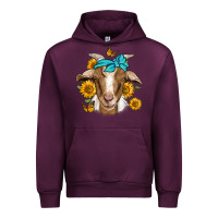 Mauve Wine sunflower bandana goat Urban Hoodie - Jasminsmagicworld