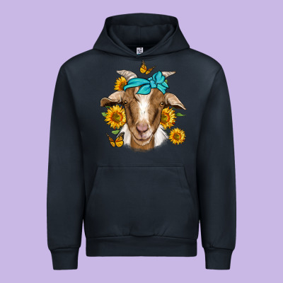 Sunflower Bandana Goat Urban Hoodie Designed By Jasminsmagicworld