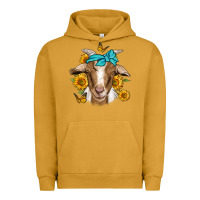 Pigment Peanut Butter sunflower bandana goat Urban Hoodie - Jasminsmagicworld