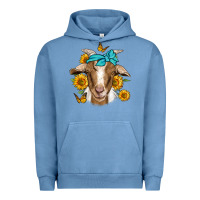 Pigment Pebble Blue sunflower bandana goat Urban Hoodie - Jasminsmagicworld