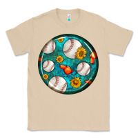 Mushroom baseball with sunflower round earrings Classic Tee - BundleAndBundleShop