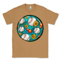 Toasted Coconut baseball with sunflower round earrings Classic Tee - BundleAndBundleShop