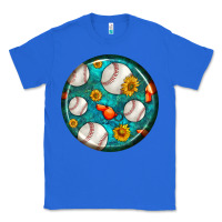 True Royal baseball with sunflower round earrings Classic Tee - BundleAndBundleShop