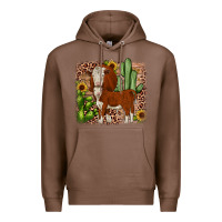 Chestnut Hereford cactus sunflower Premium Hoodie - JahusDesignShop