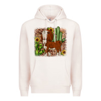 Pale Pink Hereford cactus sunflower Premium Hoodie - JahusDesignShop