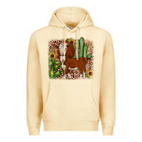 Pina Colada Hereford cactus sunflower Premium Hoodie - JahusDesignShop