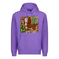 Purple Hereford cactus sunflower Premium Hoodie - JahusDesignShop