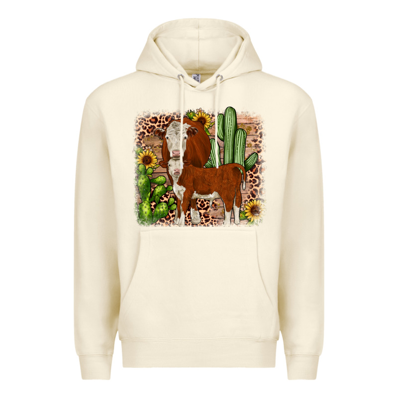 Hereford Cactus Sunflower Premium Hoodie by JahusDesignShop | Teevron