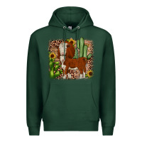 Sports Green Hereford cactus sunflower Premium Hoodie - JahusDesignShop