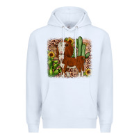 White Hereford cactus sunflower Premium Hoodie - JahusDesignShop