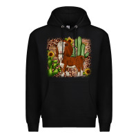Black Hereford cactus sunflower Premium Hoodie - JahusDesignShop
