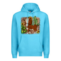 Ocean Blue Hereford cactus sunflower Premium Hoodie - JahusDesignShop