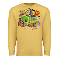 Antique Gold happy halloween farm animals Premium Sweatshirt - Zillion Design Studio