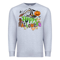 Heather Grey happy halloween farm animals Premium Sweatshirt - Zillion Design Studio