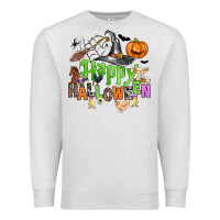 Oatmeal Heather happy halloween farm animals Premium Sweatshirt - Zillion Design Studio