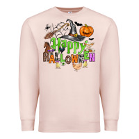 Pale Pink happy halloween farm animals Premium Sweatshirt - Zillion Design Studio