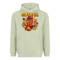 Matcha Softball life afro girl sneakers Heavyweight Hoodie - RanaPortraitStore