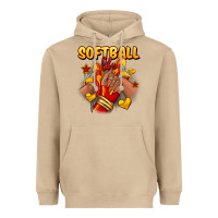 Mushroom Softball life afro girl sneakers Heavyweight Hoodie - RanaPortraitStore