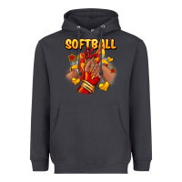 Smoke Softball life afro girl sneakers Heavyweight Hoodie - RanaPortraitStore