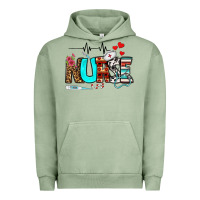 Pigment Oil Green western nurse Urban Hoodie - BundleAndBundleShop
