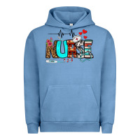 Pigment Pebble Blue western nurse Urban Hoodie - BundleAndBundleShop