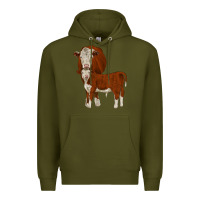 Army Green hareford Premium Hoodie - JahusDesignShop