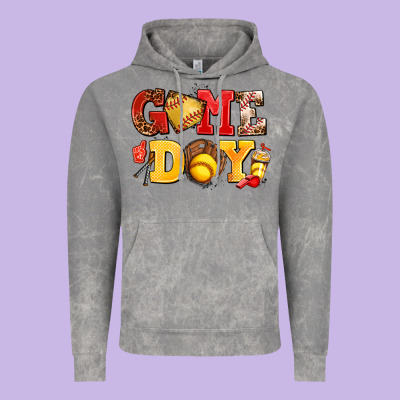 Game Day Softball Vintage Hoodie Designed By Adodesignshop