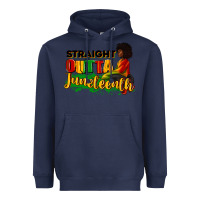 Navy Straight outta Juneteenth Heavyweight Hoodie - RanaPortraitStore