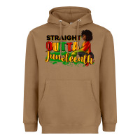 Toasted Coconut Straight outta Juneteenth Heavyweight Hoodie - RanaPortraitStore