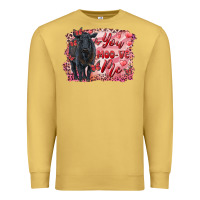 Antique Gold you moo ve  me black angus Premium Sweatshirt - RanaPortraitStore