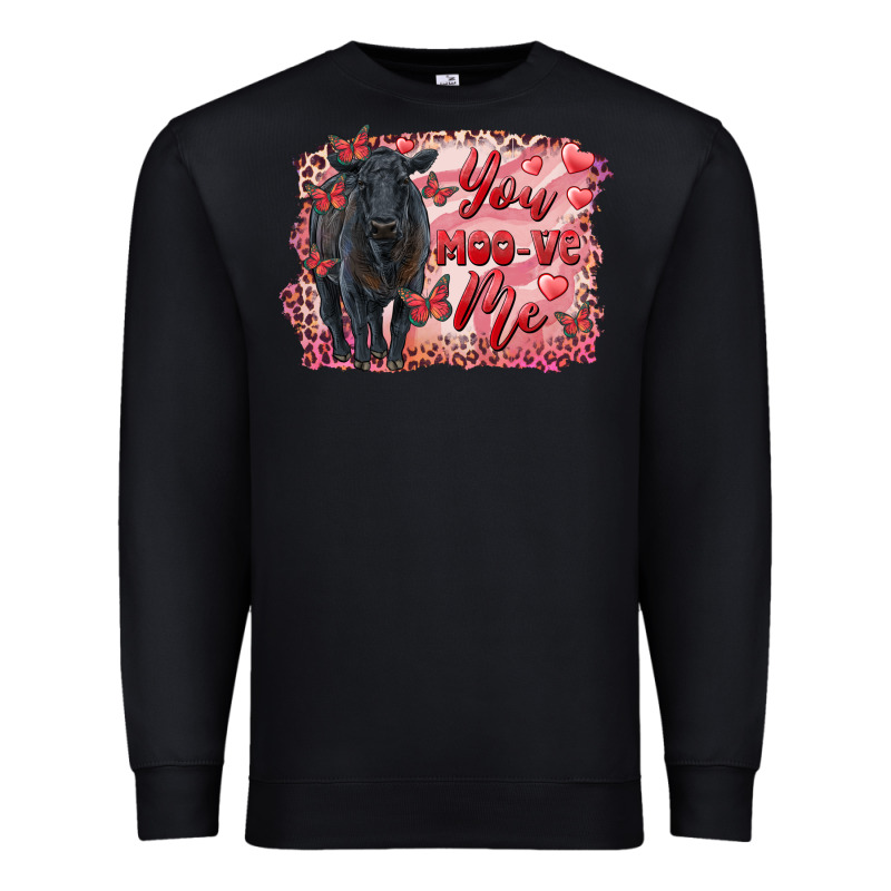 You Moo Ve  Me Black Angus Premium Sweatshirt by RanaPortraitStore | Teevron