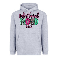 Heather Grey Unbothered mood 24:7 Heavyweight Hoodie - RanaPortraitStore