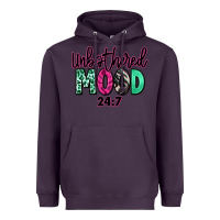 Plum Unbothered mood 24:7 Heavyweight Hoodie - RanaPortraitStore