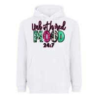 White Unbothered mood 24:7 Heavyweight Hoodie - RanaPortraitStore
