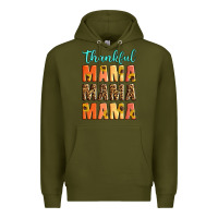 Army Green Thankful mama mama mama Premium Hoodie - Artiststas