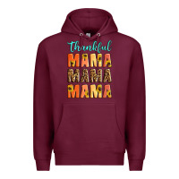 Burgundy Thankful mama mama mama Premium Hoodie - Artiststas