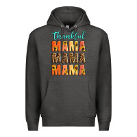 Charcoal Heather Thankful mama mama mama Premium Hoodie - Artiststas