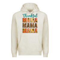Oatmeal Heather Thankful mama mama mama Premium Hoodie - Artiststas