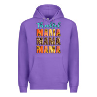 Purple Thankful mama mama mama Premium Hoodie - Artiststas