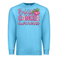 Ocean Blue breast cancer awareness Premium Sweatshirt - Zillion Design Studio