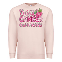 Pale Pink breast cancer awareness Premium Sweatshirt - Zillion Design Studio
