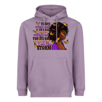 Lavender They whispered to her afro woman Heavyweight Hoodie - RanaPortraitStore