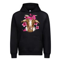 Black pink floral bandana goat Urban Hoodie - Jasminsmagicworld
