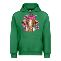 Emerald pink floral bandana goat Urban Hoodie - Jasminsmagicworld