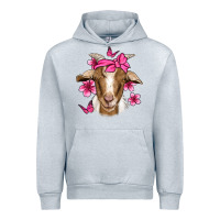 Heather Grey pink floral bandana goat Urban Hoodie - Jasminsmagicworld