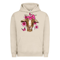 Pigment French Oak pink floral bandana goat Urban Hoodie - Jasminsmagicworld