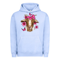 Pigment Grape Ice pink floral bandana goat Urban Hoodie - Jasminsmagicworld
