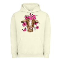 Pigment Pistachio pink floral bandana goat Urban Hoodie - Jasminsmagicworld