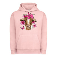 Pigment Salmon pink floral bandana goat Urban Hoodie - Jasminsmagicworld
